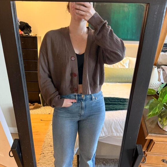 H&M Brown Relaxed Fit Cardigan Sweater - Picture 2 of 3